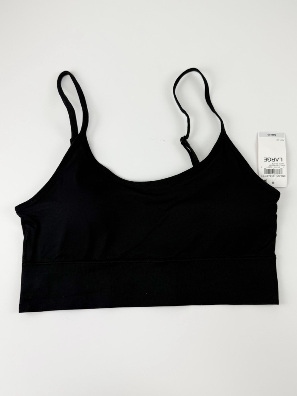 State of Day Seamless Bralette Bra Womens Large Black Pullover Stretch NWT